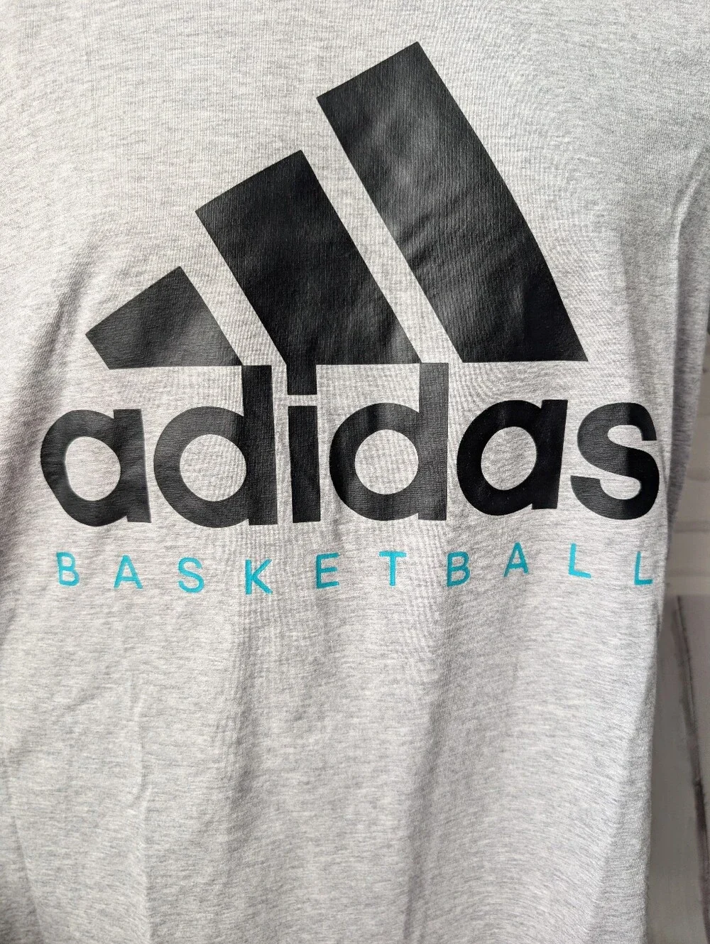 Adidas Gray Basketball Logo Tee
